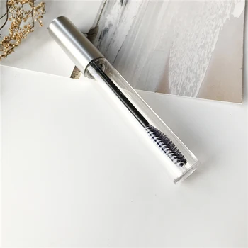 

1Pc Empty Mascara Tube Eyelash Cream Vial Liquid Bottle Container Silver Cap Wuth Plug Cosmetic Mascara Packaging Makup Tool