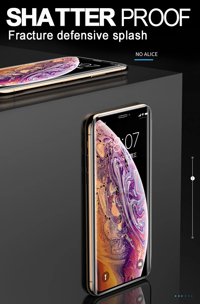 Нано жидкое УФ-Клей закаленное стекло для iPhone XS MAX XR X защитная пленка для экрана для iPhone 11 Pro Max 6 6S 7 8 Plus с УФ-клеем