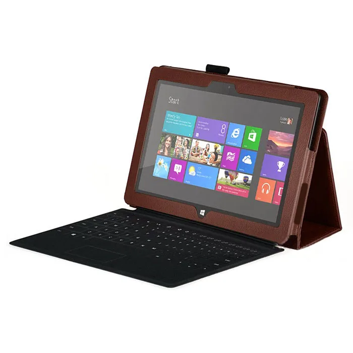 

Stand Leather Case Cover For Microsoft Surface 10.6 Windows 8 RT Tablet , Brown
