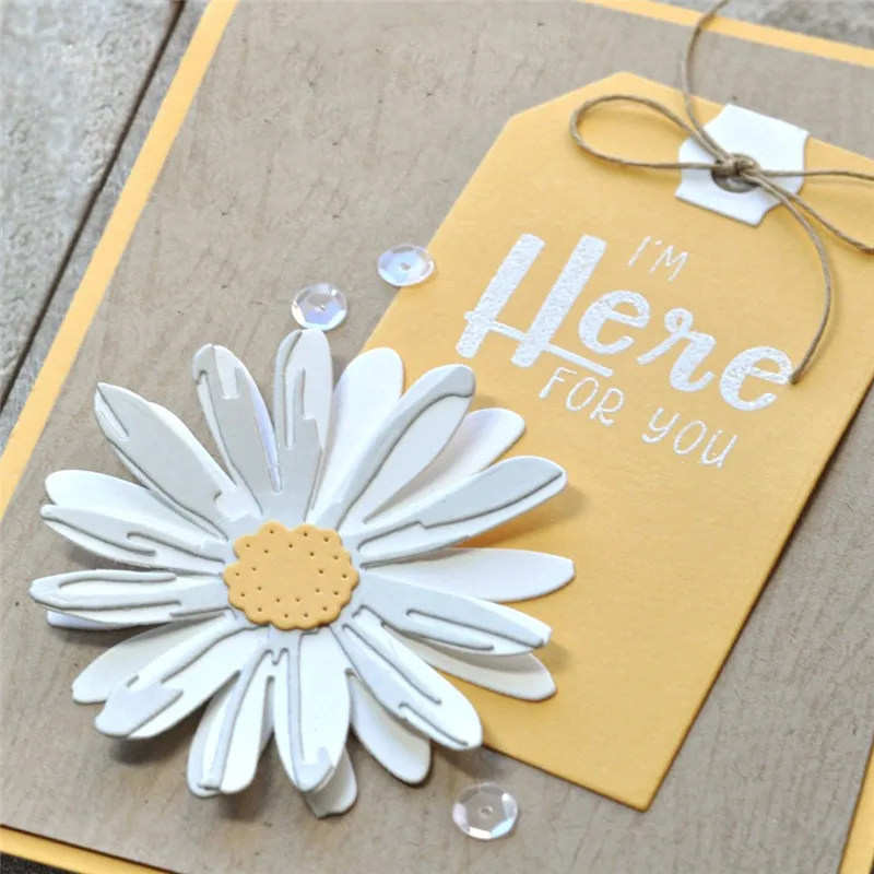 

YaMinSanNiO Daisy Flower Metal Cutting Dies New 2019 Bloom Flower Dies Scrapbooking for Card Making Embossing Craft Die Cut