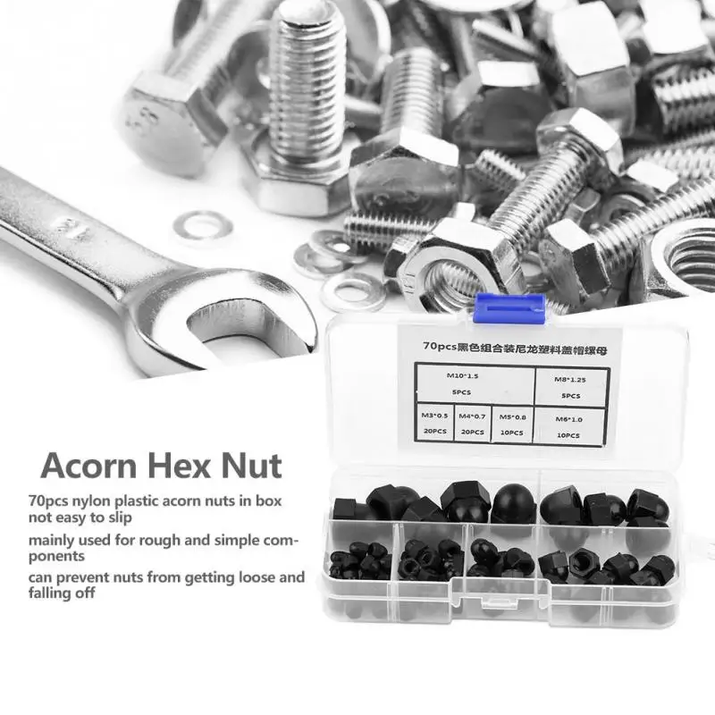 Nut set. Nut m8. pcs 070. m5 nylon nut. head nut. proz.