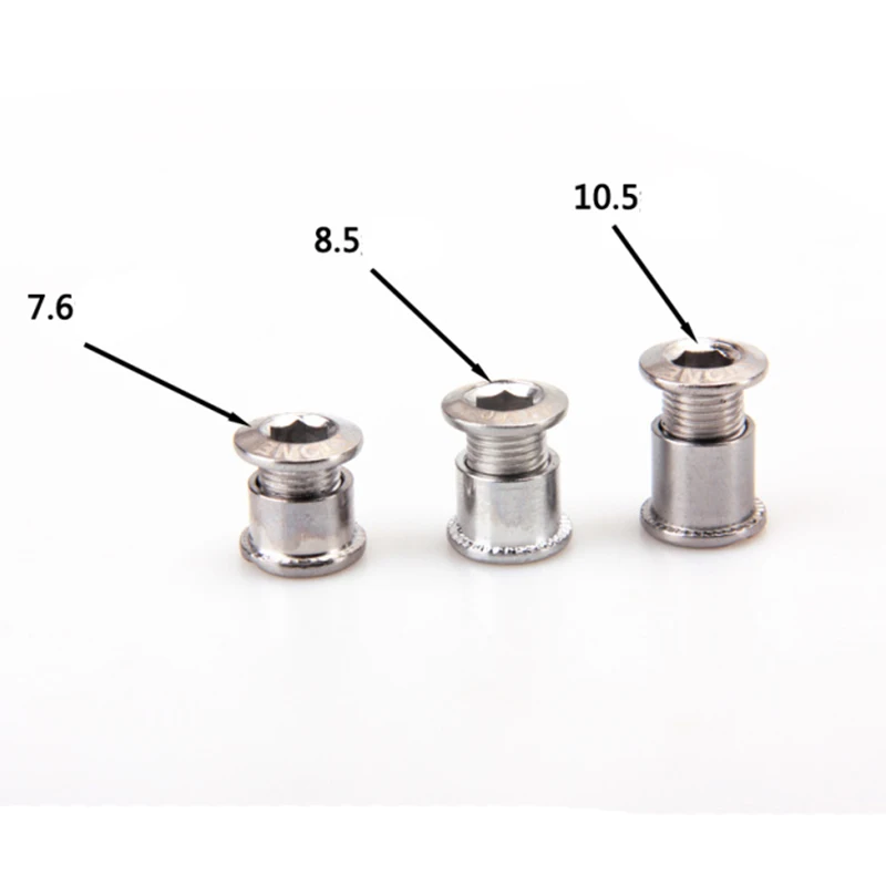 5 шт каменные велосипедные болты для цепных колец Cr-mo сталь 7,6 мм 8,5 мм 10,5 мм BMX дорожный фиксированный редуктор винты для цепных колес шатун со звездами для велосипеда запчасти