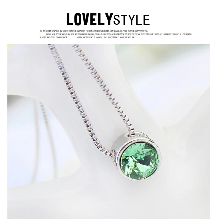 Malanda модный бренд круговой кулон круглый кристалл от Swarovski заявление Ожерелья для