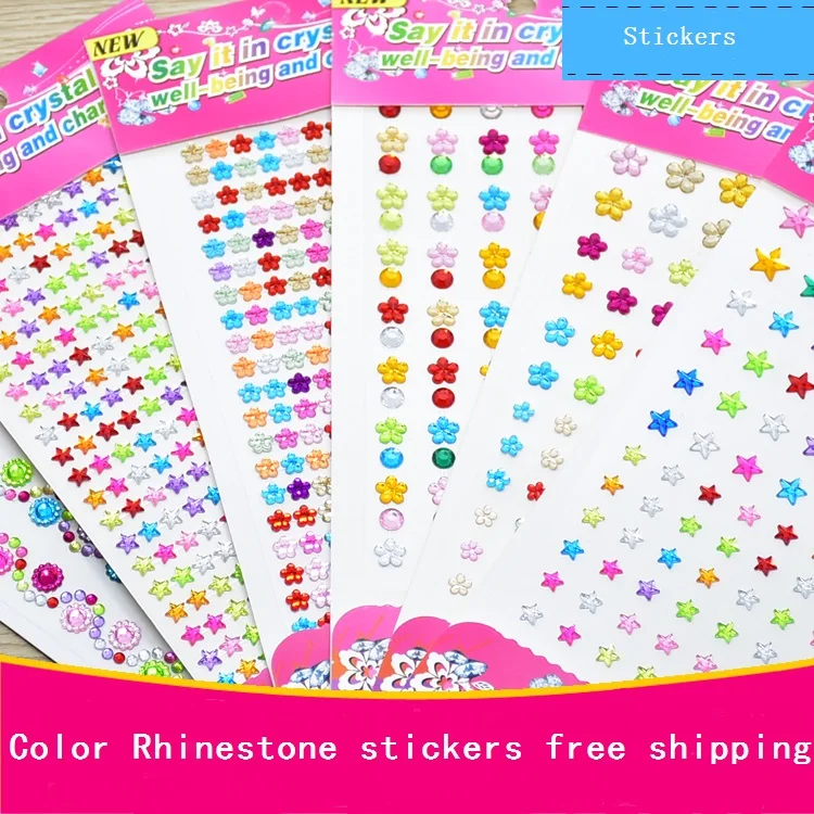DIY colorful Acrylic crystal stickers decorative stickers Diamond Self