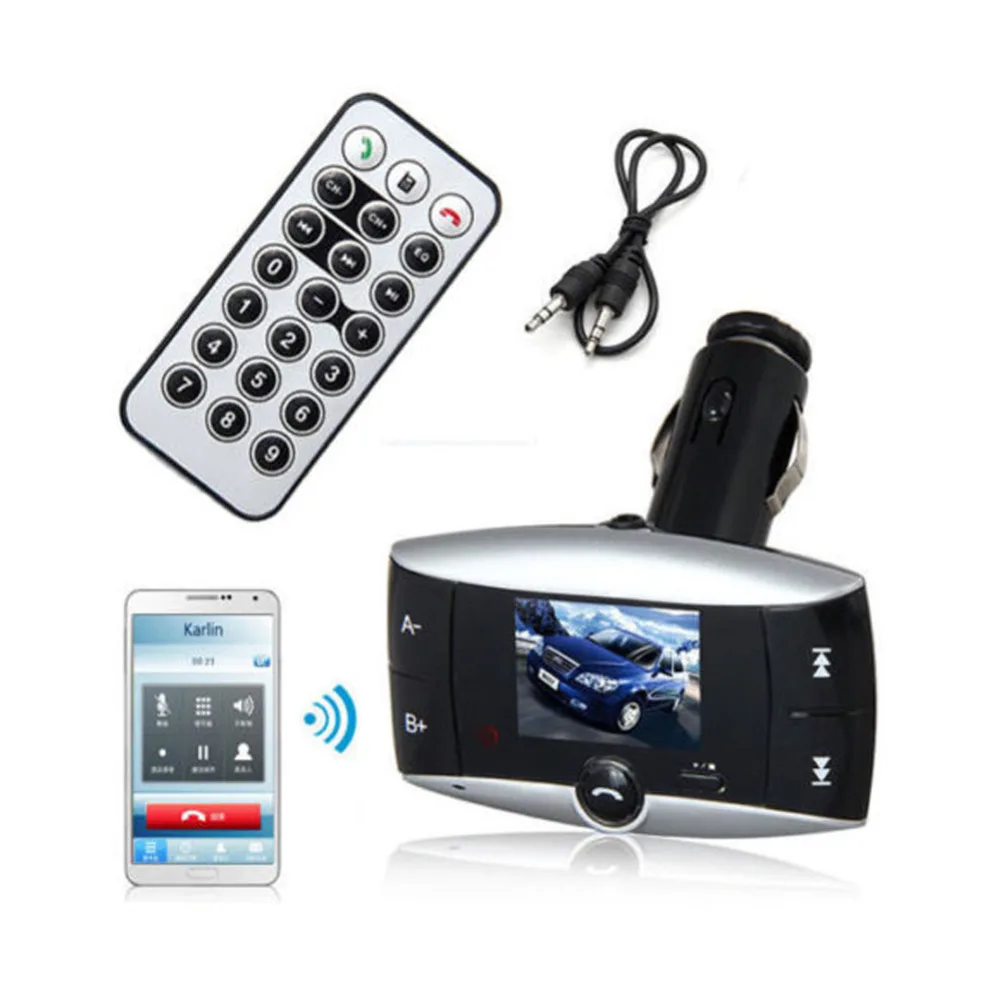 Беспроводной Bluetooth fm-передатчик handesfree ЖК-дисплей Car Kit MP3-плееры музыкальный плеер Автомобильный fm-модулятор зарядное устройство с SD USB MMC Пульт