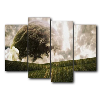 

Laeacco Scenery Tree Abstract Vintage Popular Canvas Oil Painting Wall Artwork Posters For Living Room Home Decoration No Frame