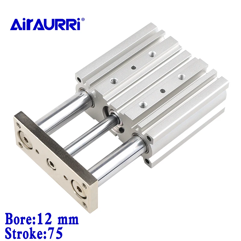

MGPM MGPL Bore 12mm stroke 75mm compact Guide Slide bearing Cylinder and ball bushing MGP Guide rod thin SMC type