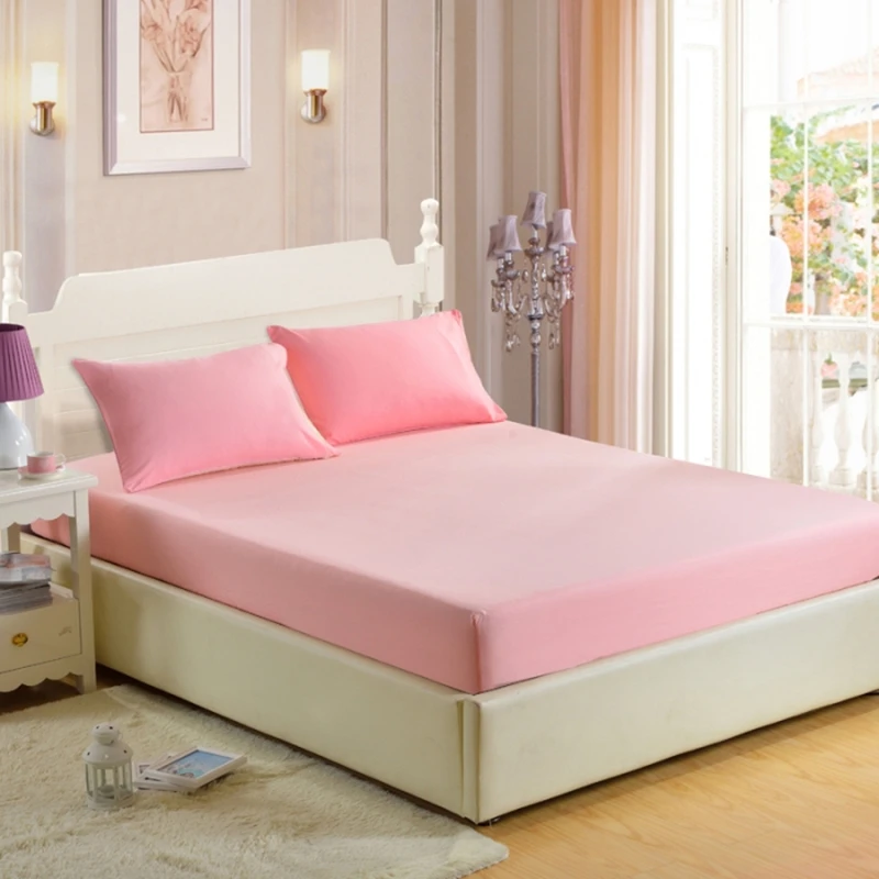 

Fitted sheet Pure color Skin friendly cotton multi size optional Bed Sheet Mattress Covers Quality assurance Bedspread