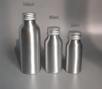 

30ml 50ml 100ml Aluminum Lucifugal Empty Bottle With Screw Lid Liquid Astringen Aluminum Empty Cosmetic Container SY60