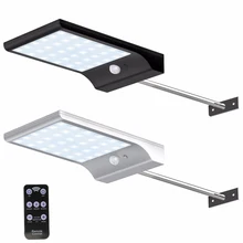 Rua Luz Solar com Controle Remoto 48 LED Luzes de Parede Lâmpadas De Sensor De Movimento Jardim Lâmpada com Vara para a Casa de Segurança iluminação