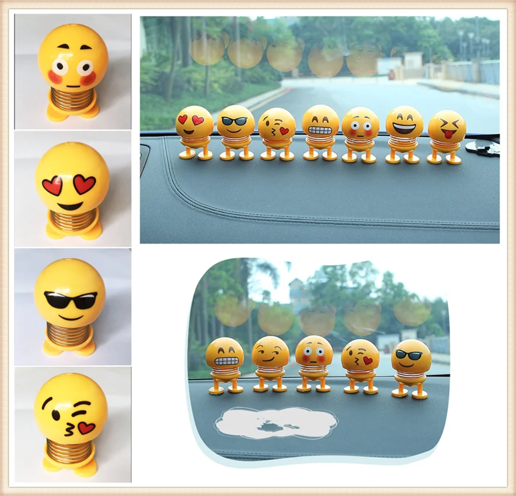 Car decoration center console shaking head spring doll personality for Jeep Hurricane Gladiator Wrangler Compass Patriot