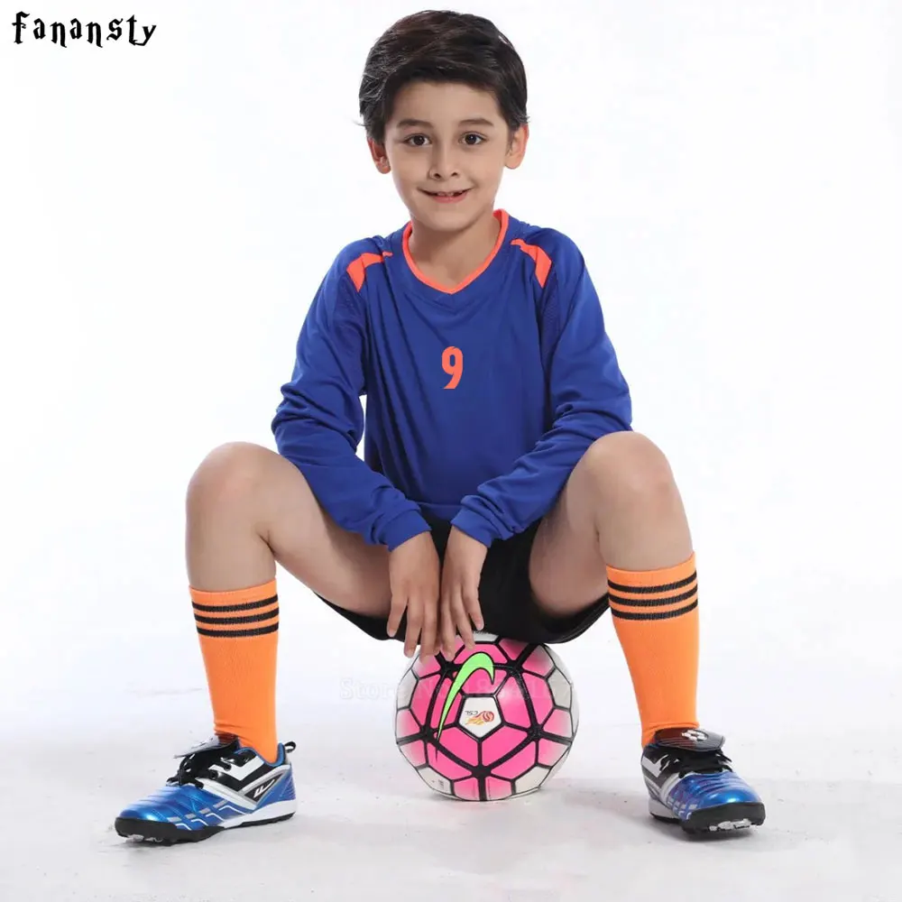 Football jerseys Kids Long Sleeve Soccer Sets Training Suits Sports