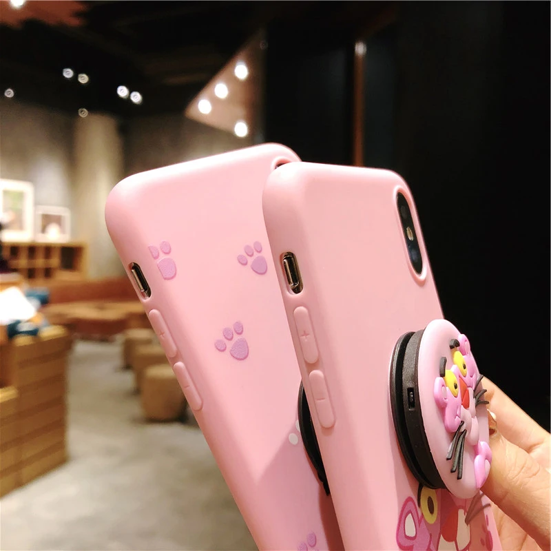 DFQNGL Silicone Case For iPhone 8 7Plus 6 6Plus Case Soft TPU Cover Leaves Bird For iPhone 7 8Plus X soft shell airbag bracket