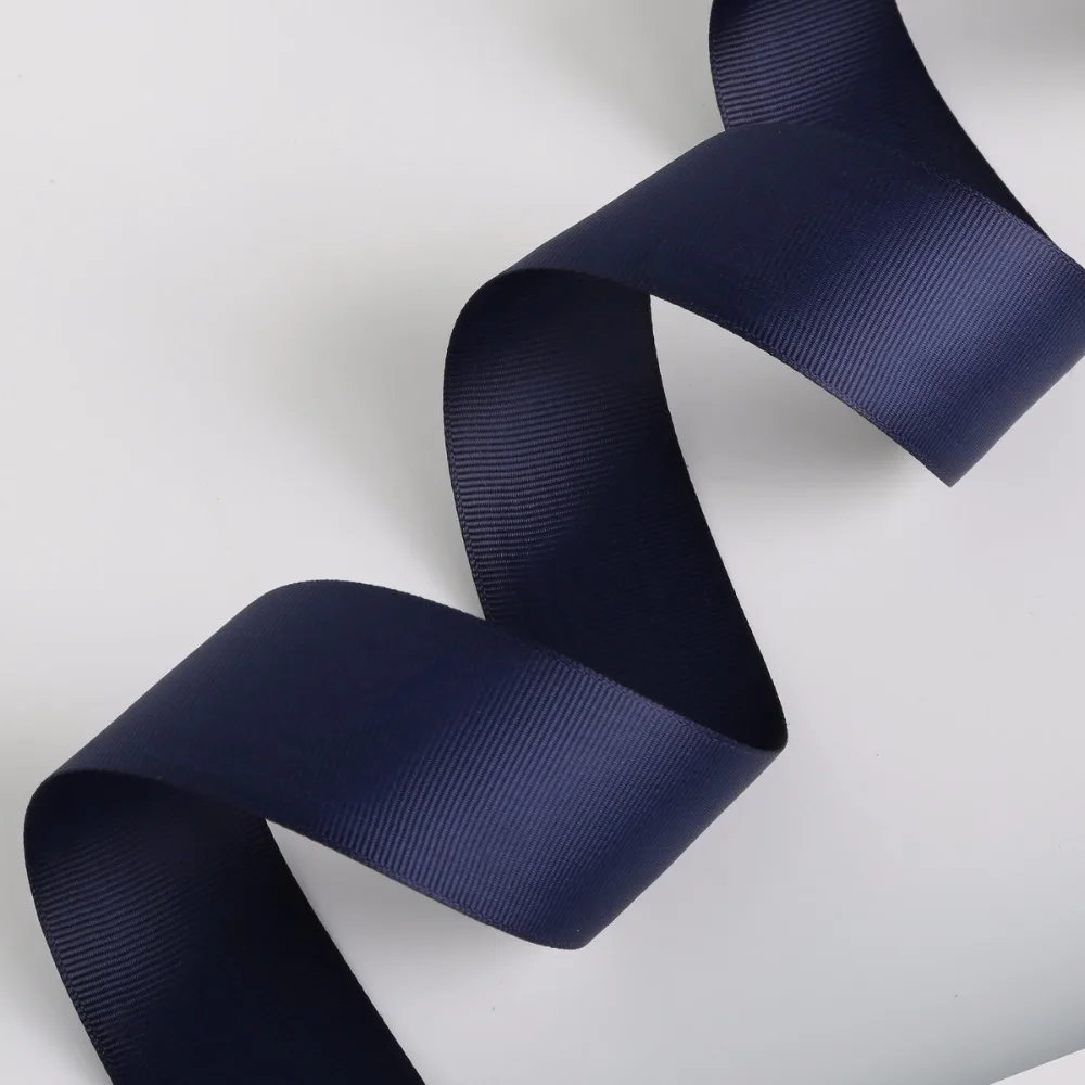 7-38mm Width Navy Ribbon Grosgrain Ribbon Whole Roll Packing 100 Yrads For Handmade Jewelry DIY Hair Bow & Sewing Accessories