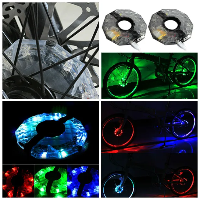 Новинка,, 1/2 шт, перезаряжаемый светодиодный RGB красочный светильник на колеса велосипеда, водонепроницаемый велосипедный спиц, светильник s для Предупреждение ющий Декор