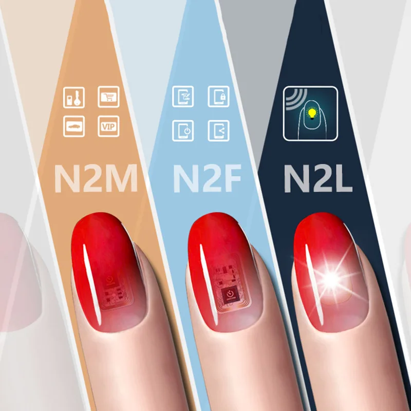 Носимый смарт-стикер для ногтей имитирующий IC карты NFC светодиодный смарт-стикер для дизайна ногтей s KG66