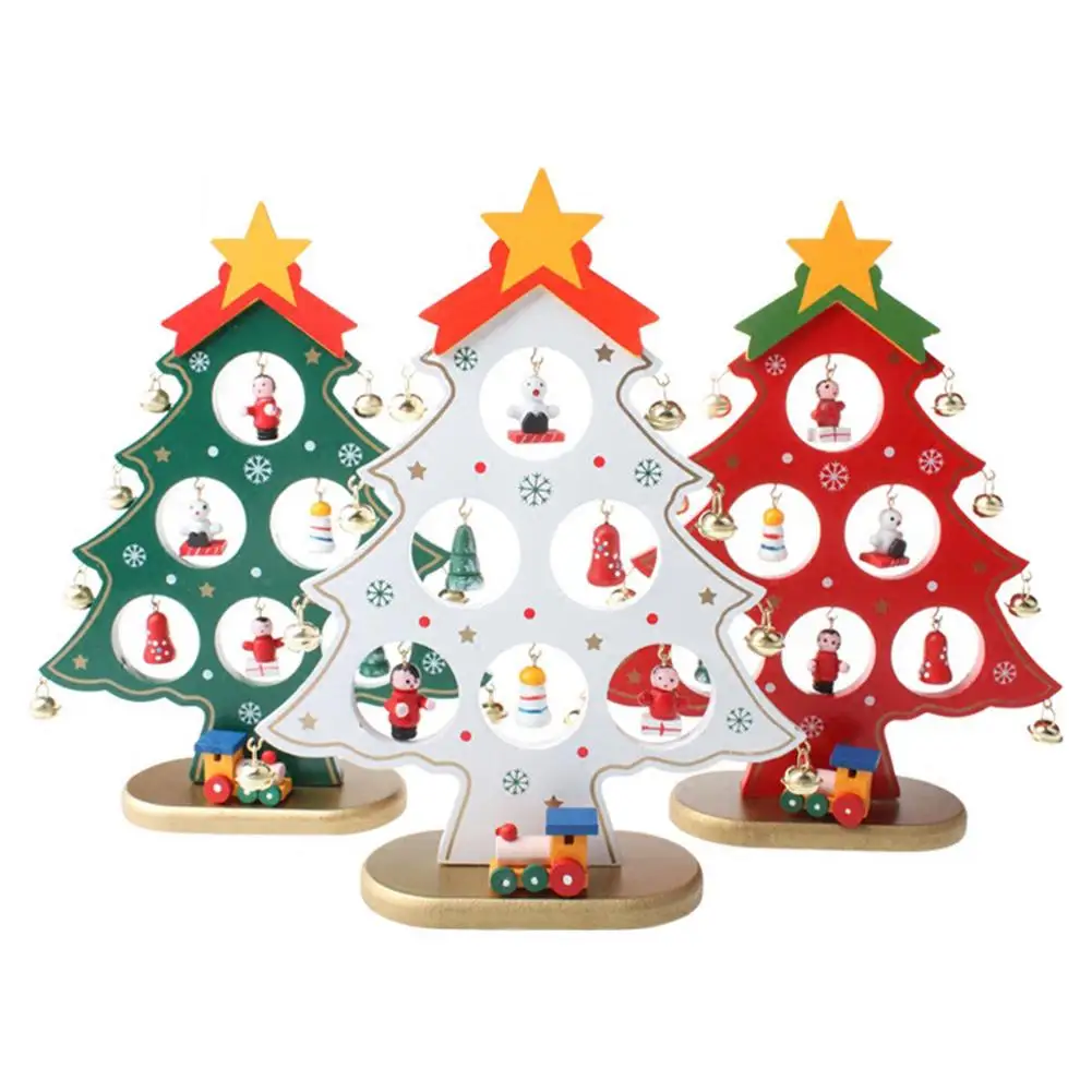 

Creative DIY Wooden Christmas Tree Decoration Christmas Gift Ornament Xmas Tree Table Desk Decoration Creative Gifts For Desk