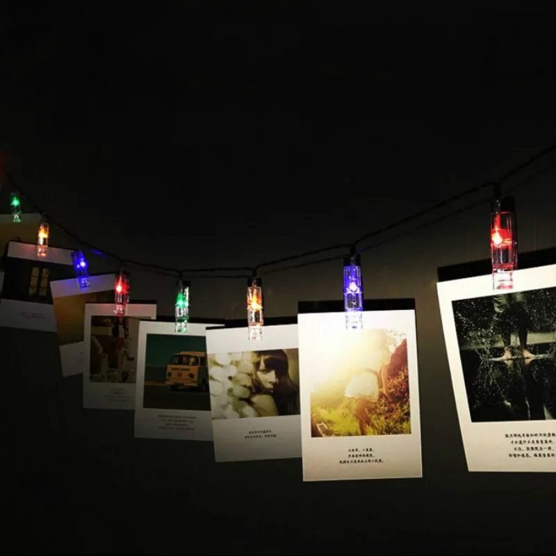 Mycyk Батарея приведенный в действие 1,5/3/6 м фото клип держатель светодиодный гирлянды на Рождество год вечерние свадебные украшения спальни в помещении