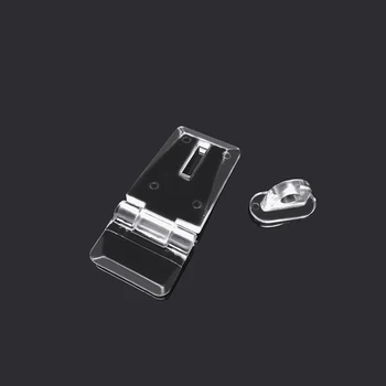 

Acrylic Lock Hasp Buckle Transparent Hinge Hasps for Cabinet Door 10pcs