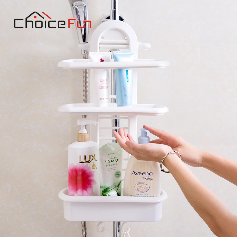 CHOICE FUN Large Bathroom Shelf Plastic Bathroom Wall Shelf Bathroom