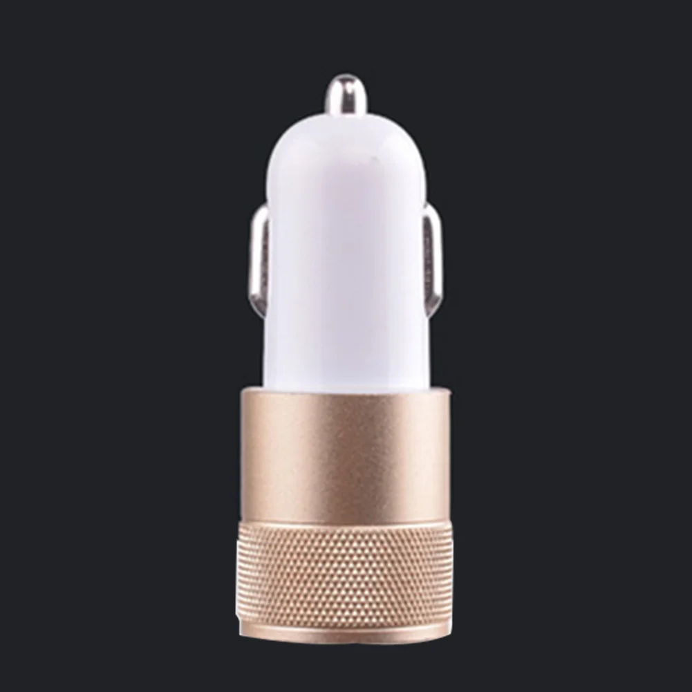 

Dual USB Interface Car Charger Kit 2.1A/1A Alloy Charger Car Cigarette Lighter Type Charger For Tablet PC Mobile Phone #0321