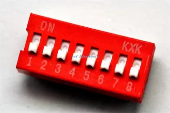 

8P DIP switch 8 level coding dial switch data chosen pitch 2.54MM red toggle