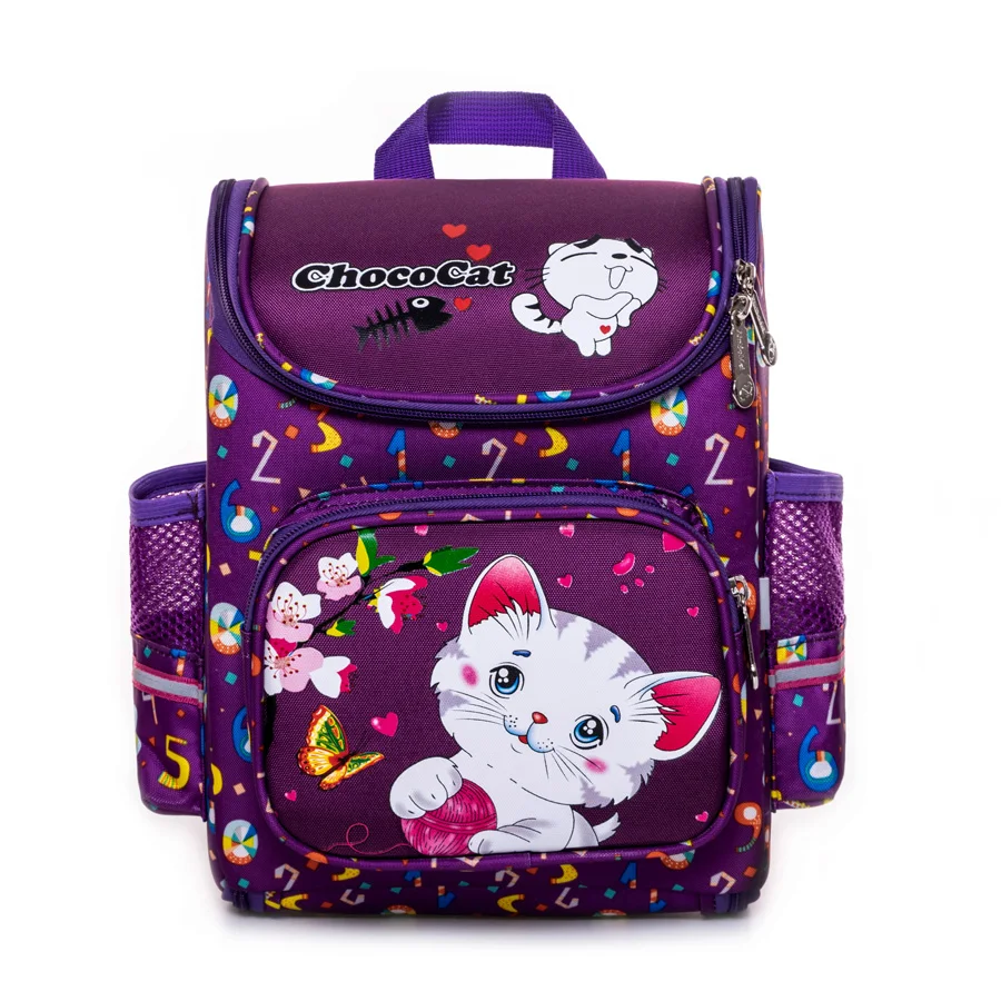 

Lovely Cat Print Cartoon Pattern Mini Schoolbag Children School Bags kindergarten Girls Boys folden zipper around Baby backpack