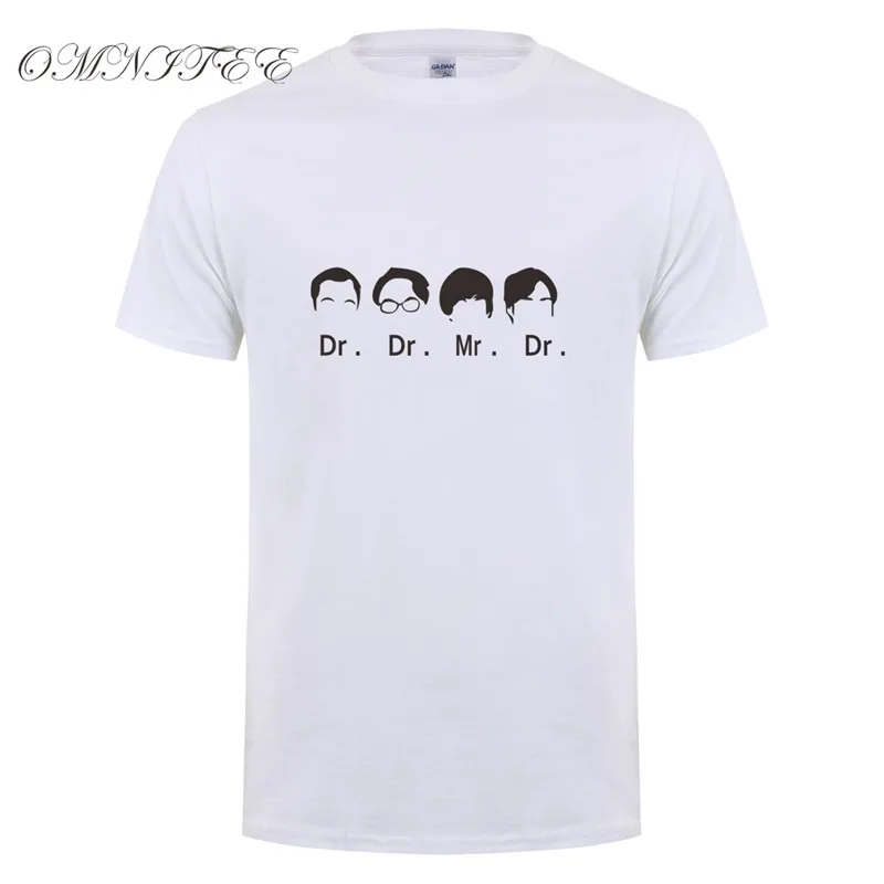 The Big Bang Theory футболки с коротким рукавом для мужчин Dr. Cooper Dr. Hofstadter Dr. koothrampali Mr. Воловитц Леонид футболки OT-399 - Цвет: as picture