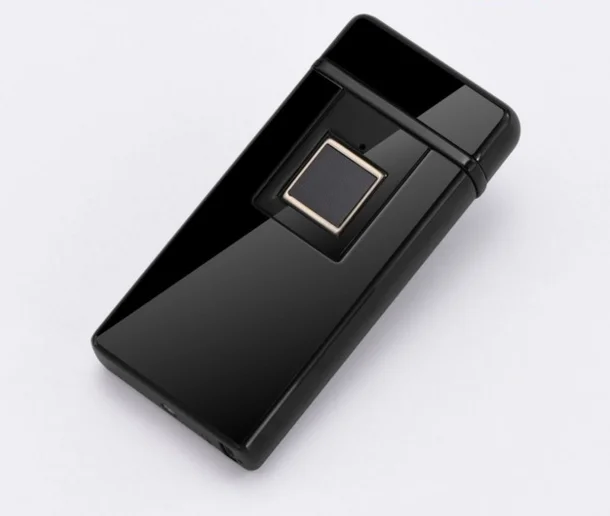 

Electronic Metal Cigarette Fingerprint Lighter Smoking Windproof Touch Screen Smokeless USB Charging Pulsed Arc Lighter