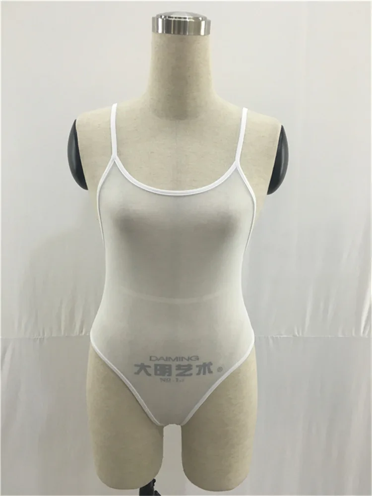 2019 Sexy Bodysuit Women Transparent Mesh Bodysuit Rompers Clubwear Solid Casual Basic Strap Summer Bodycon Jumpsuit Overalls