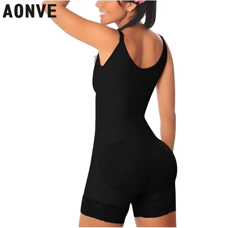 Najtaniej AONVE kobiety body odchudzanie płaszcza gorset modelowanie pasek Shaperwear koronkowe seksowne body wyszczuplające z zamkiem błyskawicznym gorset waist trainer