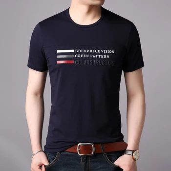 

2020 New Fashion Brand T Shirts Men Print O Neck Trends Streetwear Tops Summer Cotton Boys Short Sleeve Tshirts Men Clothing