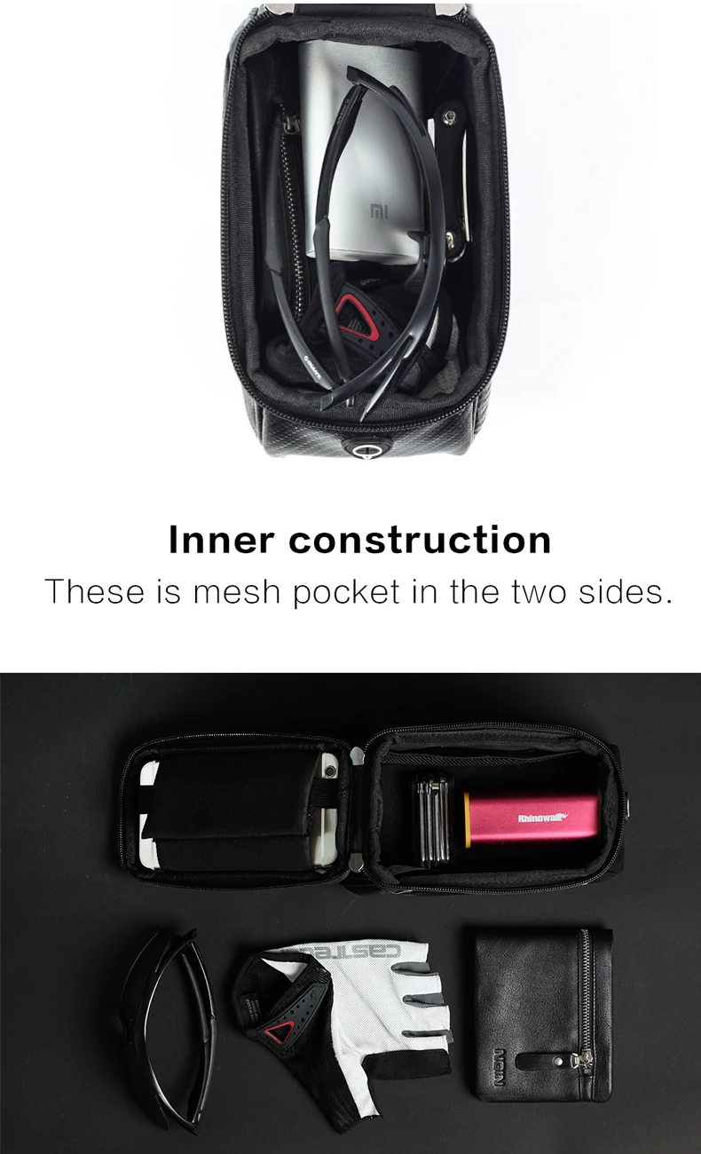 Велосипедная сумка для велосипеда, велосипедная сумка для телефона, велосипедная Передняя верхняя трубка 6,0 дюймов, водонепроницаемая многофункциональная спортивная сумка, Аксессуары для велосипеда MTB