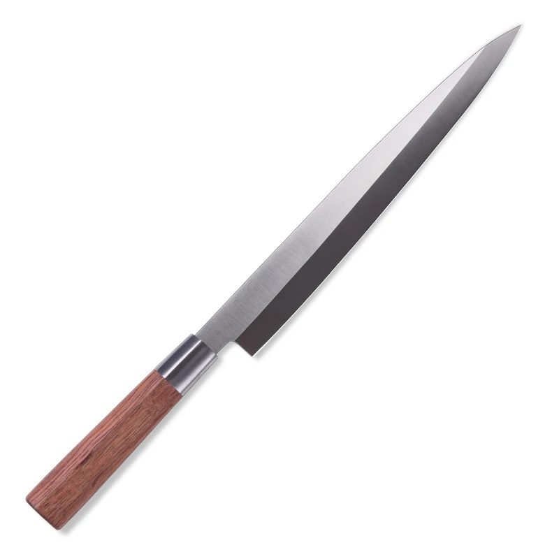 Японский янагиба сашими Usuba нож шеф-повара для нарезки высокоуглеродистой нержавеющей стали 270 мм лезвие японский профессиональный нож для приготовления пищи - Цвет: Красный