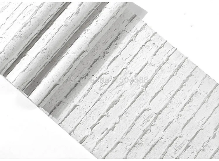 Современный белый кирпичная стена Бумага 3D Ретро Гостиная исследование Костюмы магазине фоне облицовка стен Бумага рулоны для стен 3 D