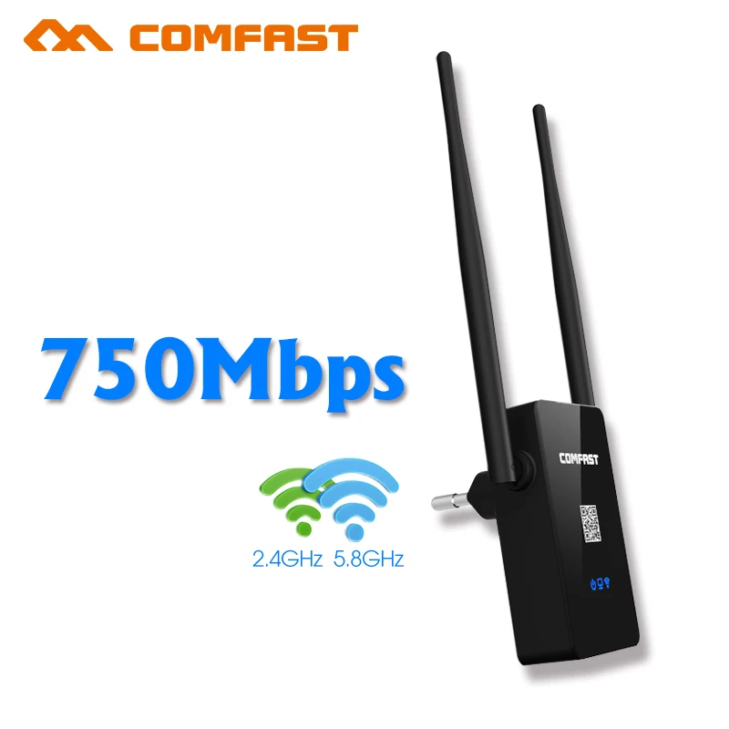 Comfast Dual Band 750Mbps Wifi Repeaters Roteador 802.11AC Wireless Router 2.4GHz +5GHz CF-WR750 AC Wi fi Signa Extend Amplifier