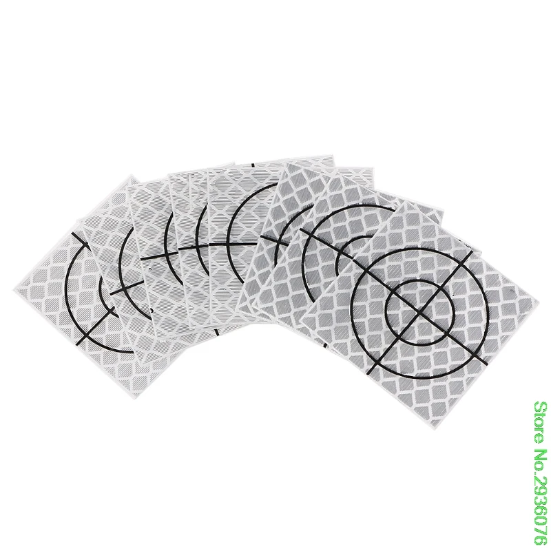 

100 Pcs Reflector Sheet Reflective Tape Target Total Station 20/30/40/50/60mm Drop Ship Support