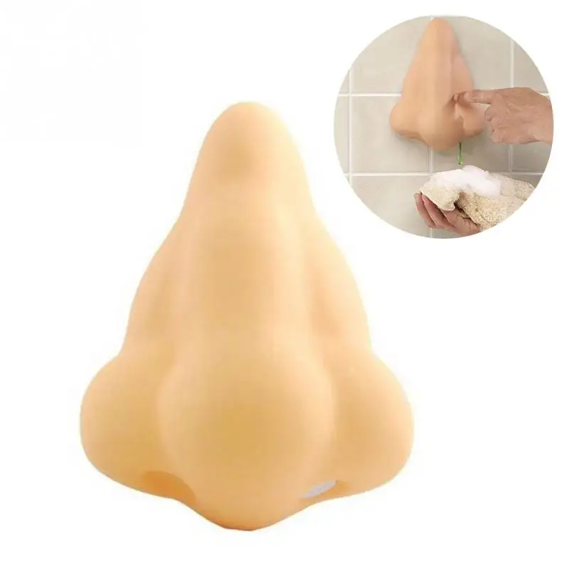 

Cute Shower Gel Dispenser Sanitizer Nose Shape Soap Funny Nose Bathroom Shampoo Container with Suction Hooks Novelty