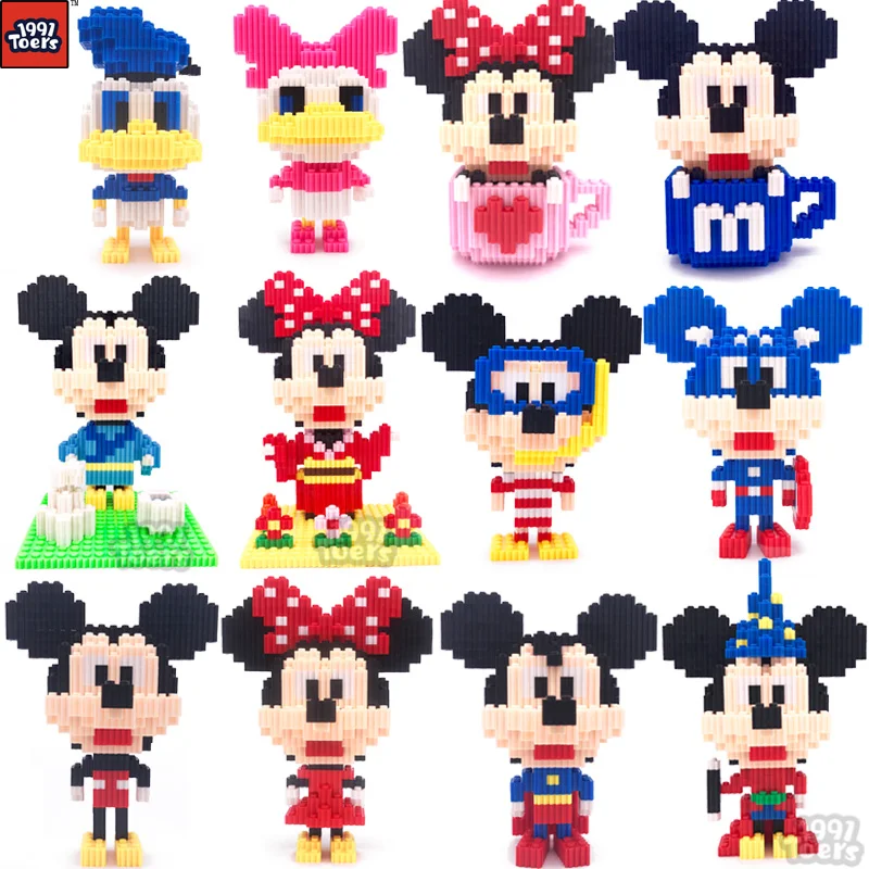 

1991Toers Mickey Donald Daisy Duck Nanoblocks Building Blocks Diamond Bricks DIY Creative Toys Compatible LegoINGLYS