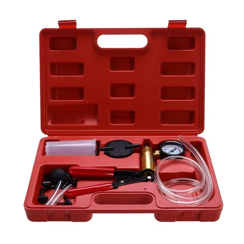 2 In 1 Brake Bleeder /& Vacuum Pump Gauge Test Tuner Kit Tools DIY Hand Tools New