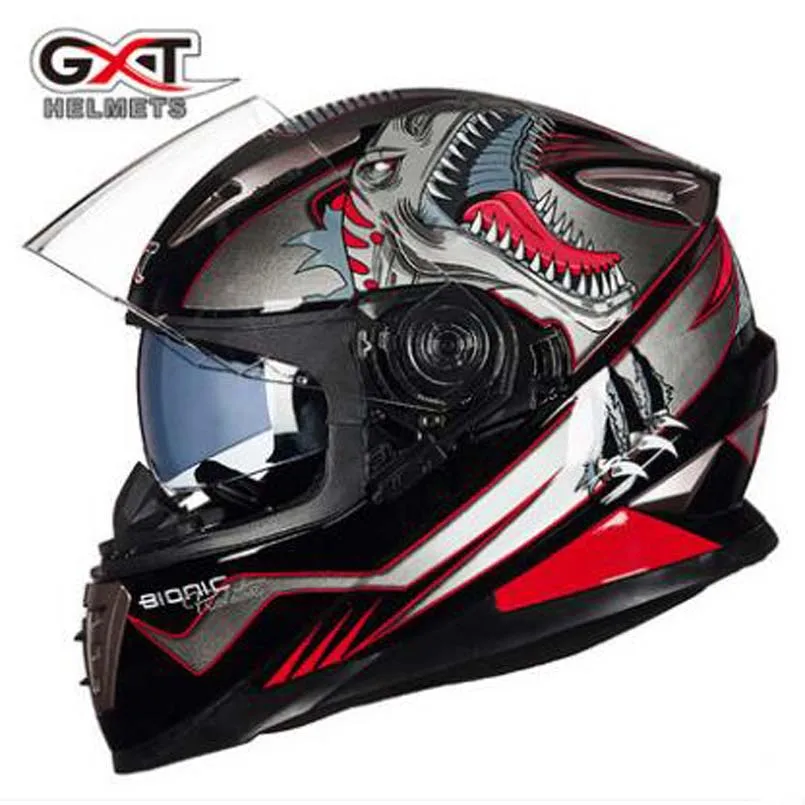 

2017 Winter New GXT G-999 Full face Motorcycle helmets Double visor Motorbike helmets Moto Racing Kinght equipment