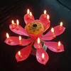 Музыкальная свеча Joy пение на день рождения, свеча в виде цветущего лотоса, музыкальная свеча LBShipping ► Фото 2/5