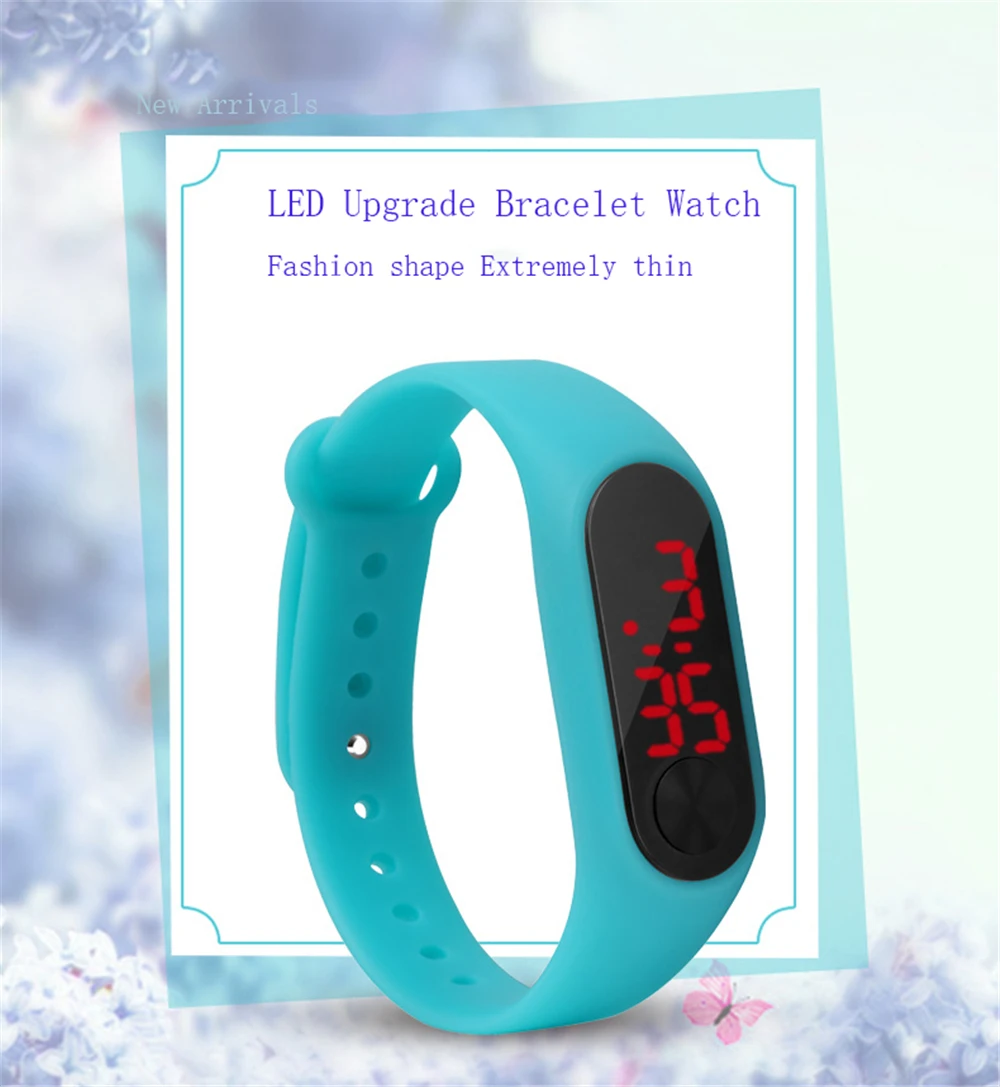 Children's Watches LED Digital Wrist Watch Kids Outdoor Sports Watch Candy Color Boys Girls Electronic Date Clock Birthday Gifts (1)