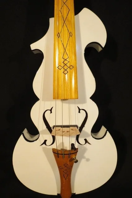 Хорошая красочная лучшая модель 4/4 электрическая скрипка+ акустическая скрипка - Цвет: White