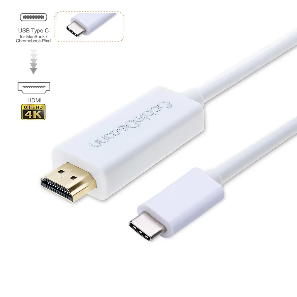 USB C 3 1 Type Thunderbolt Male to HDMI 4K 60HZ Кабель адаптер для Mac book & Laptop Google Chromebook Pixel|hdmi male|to