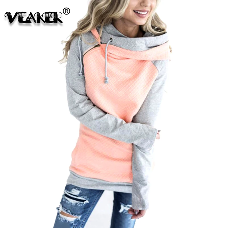 

Oversize Hoodies Sweatshirts Women Pullover Hoodie Female Patchwork Double Hood Hooded Sweatshirt Autumn Coat Warm Hoody S-XXXL