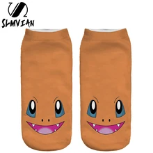 Slmvian Go носки 3D носки с принтом Для женщин носки детские носки с мультяшными рисунками bulbasour комиксов забавные носки для девочек дешевые укороченные носки Meias