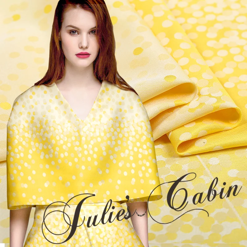 

Nishikori satin jacquard fabric satin fashion wave point positioning dress jacquard polyester fabric wholesale jacquard cloth