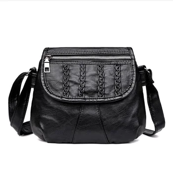 

MVK 2019 Braid Lines Women Leather Handbag Luxury Designer Bags Crossbody over Shoulder Messenger Bag Purse Sac a Main Lady Tote