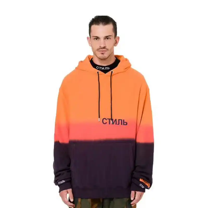 orange hoodie and sweatpants